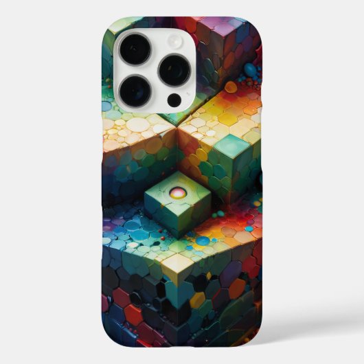 Abstracte Geomatrix-vormen met levendige verlopen Case-Mate iPhone Case (Achterkant)