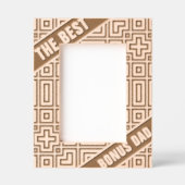 Abstracte Geometric Modern Cool De Beste Bonus Pap Gegraveerde Lijstjes (Voorkant)