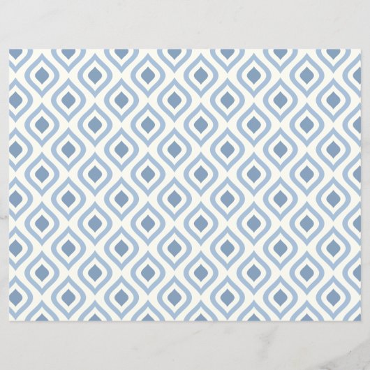 Abstracte geometrie, blauw en gebroken wit (Achterkant)