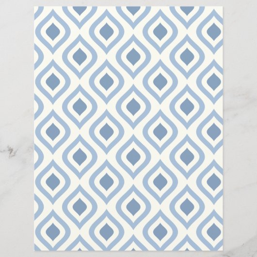 Abstracte geometrie, blauw en gebroken wit (Voorkant)