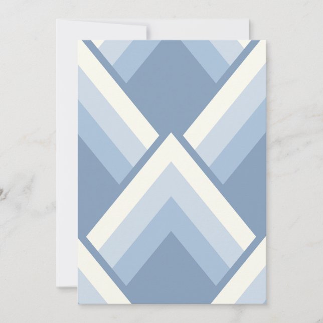 Abstracte geometrie, blauw en gebroken wit 2 (Voorkant)