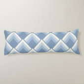 Abstracte geometrie, blauw en gebroken wit 2 lichaamskussen (Achterkant)