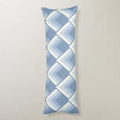 Abstracte geometrie, blauw en gebroken wit 2 lichaamskussen (Achterkant (Verticaal))