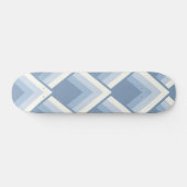 Abstracte geometrie, blauw en gebroken wit 2 persoonlijk skateboard (Horizontaal)
