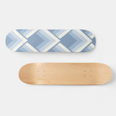 Abstracte geometrie, blauw en gebroken wit 2 persoonlijk skateboard (Horizontaal)