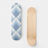 Abstracte geometrie, blauw en gebroken wit 2 persoonlijk skateboard (Voorkant)