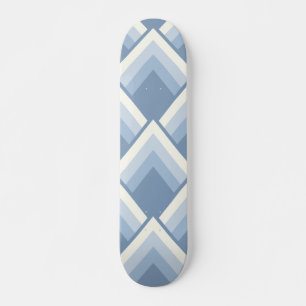 Abstracte geometrie, blauw en gebroken wit 2 persoonlijk skateboard
