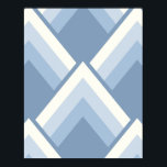 Abstracte geometrie, blauw en gebroken wit 2 poster<br><div class="desc">Eenvoudig geometrisch patroon in niet-wit en blauwdruk</div>