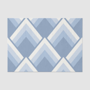 Abstracte geometrie, blauw en gebroken wit 2 tissuepapier