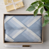 Abstracte geometrie, blauw en gebroken wit 2 tissuepapier (Geschenk)