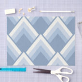 Abstracte geometrie, blauw en gebroken wit 2 tissuepapier (Craft)