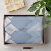 Abstracte geometrie, blauw en gebroken wit 2 tissuepapier (Geschenk)