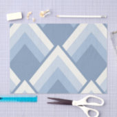 Abstracte geometrie, blauw en gebroken wit 2 tissuepapier (Craft)