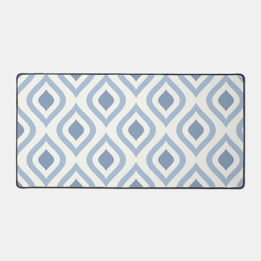 Abstracte geometrie, blauw en gebroken wit bureaumat (Voorkant)