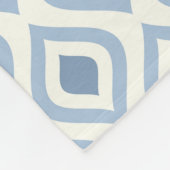 Abstracte geometrie, blauw en gebroken wit fleece deken (Hoek)