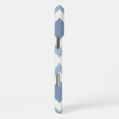 Abstracte geometrie, blauw en gebroken wit iPhone hoesje (Rechterkant)