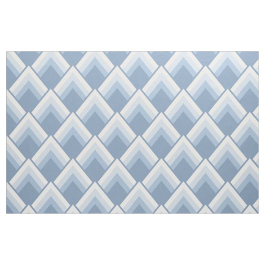 Abstracte geometrie, blauw en gebroken wit stof (Fat Quarter)