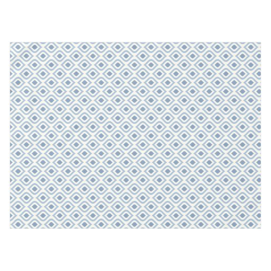 Abstracte geometrie, blauw en gebroken wit tafelkleed (Voorkant (Horizontaal))
