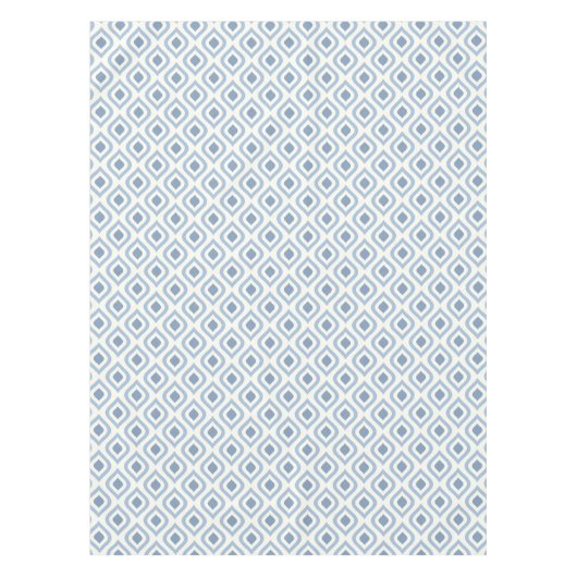 Abstracte geometrie, blauw en gebroken wit tafelkleed (Voorkant)