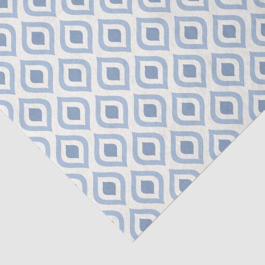 Abstracte geometrie, blauw en gebroken wit tissuepapier (Detail)