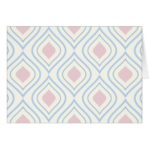Abstracte geometrie, blauw, roze en gebroken wit