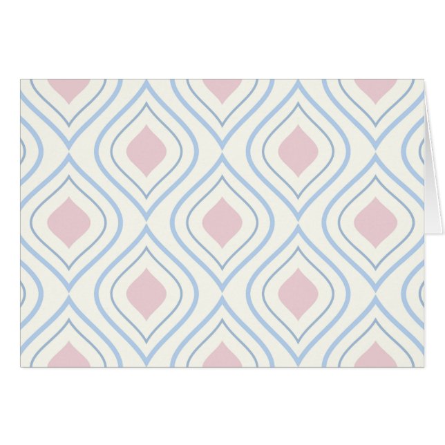Abstracte geometrie, blauw, roze en gebroken wit (Voorkant Horizontaal)
