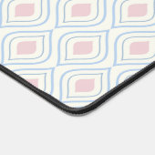 Abstracte geometrie, blauw, roze en gebroken wit bureaumat (Hoek)