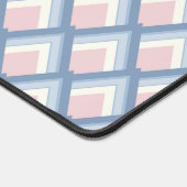 Abstracte geometrie, blauw, roze en gebroken wit bureaumat (Hoek)