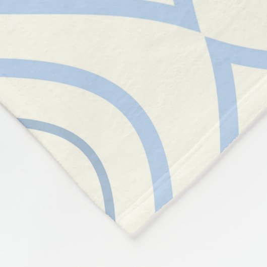 Abstracte geometrie, blauw, roze en gebroken wit fleece deken (Hoek)