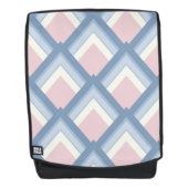 Abstracte geometrie, blauw, roze en gebroken wit rugtassen (Voorkant)