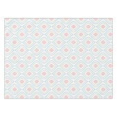 Abstracte geometrie, blauw, roze en gebroken wit tafelkleed (Voorkant (Horizontaal))