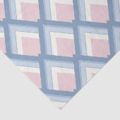 Abstracte geometrie, blauw, roze en gebroken wit tissuepapier (Detail)