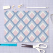 Abstracte geometrie, blauw, roze en gebroken wit tissuepapier (Craft)