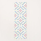 Abstracte geometrie, blauw, roze en gebroken wit yogamat (Voorkant)