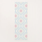 Abstracte geometrie, blauw, roze en gebroken wit yogamat (Achterkant)