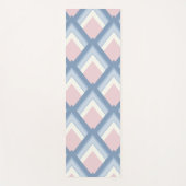 Abstracte geometrie, blauw, roze en gebroken wit yogamat (Voorkant)
