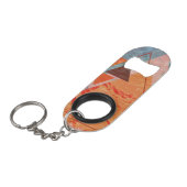 Abstracte geometrie flesopener sleutelhanger mini flessenopener (Voorkant Gekanteld)