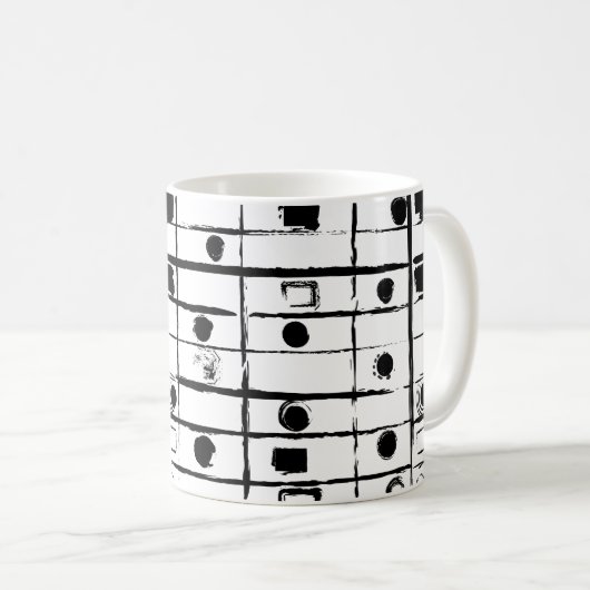 abstracte geometrie koffiemok (Voorkant rechts)