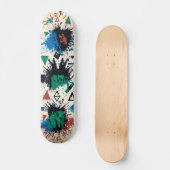 Abstracte geometrie met gewaagde graffiti-Spletter Persoonlijk Skateboard (Voorkant)