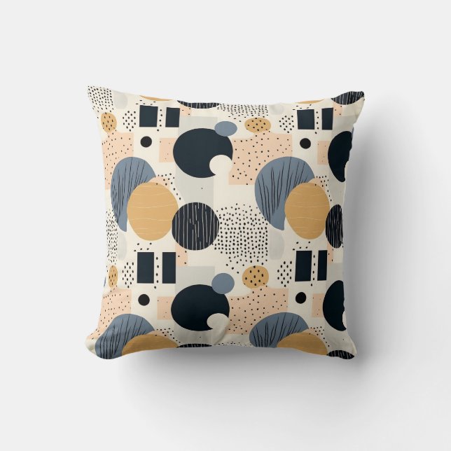 Abstracte geometrie minimale boho kleurrijke eenvo kussen (Voorkant)