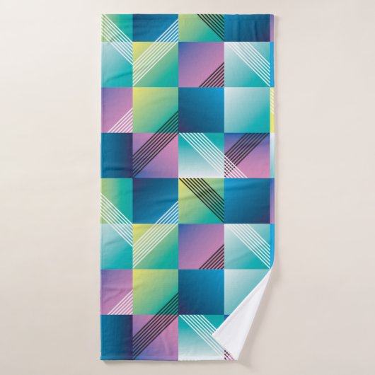 Abstracte geometrie naadloos patroon badhanddoek (Badhanddoek)