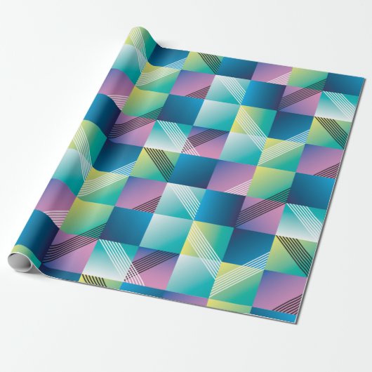 Abstracte geometrie naadloos patroon cadeaupapier (Uitgerold)