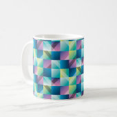 Abstracte geometrie naadloos patroon koffiemok (Voorkant links)