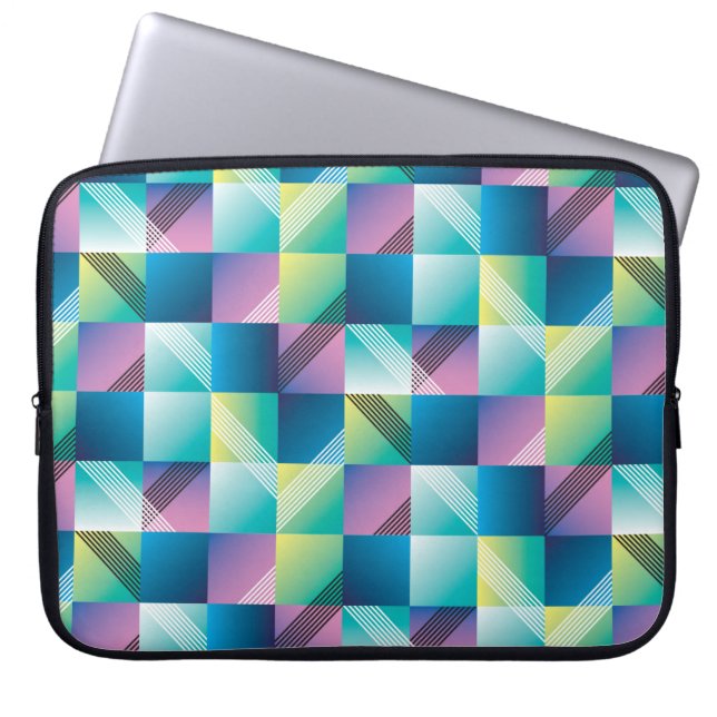 Abstracte geometrie naadloos patroon laptop sleeve (Voorkant)