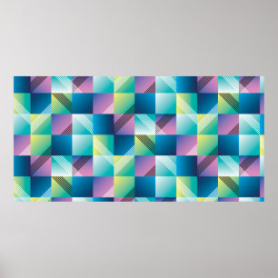 Abstracte geometrie naadloos patroon poster