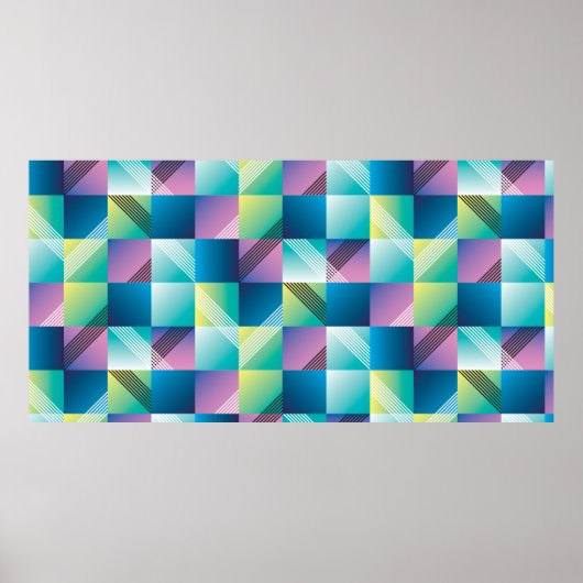 Abstracte geometrie naadloos patroon poster (Voorkant)