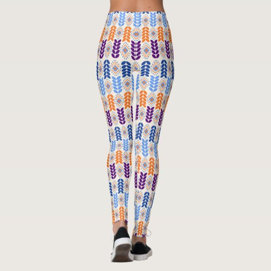 Abstracte geometrie: Native American Vibes Leggings (Achterkant)