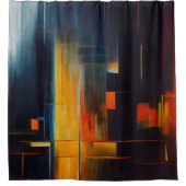 Abstracte Geometrie van Stadslichten Douchegordijn (Voorkant)
