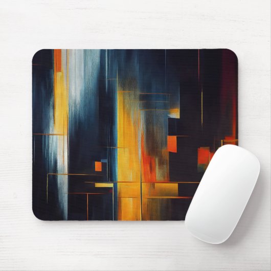 Abstracte geometrie van stadslichten muismat (Met muis)