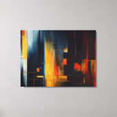 Abstracte Geometrie van Stedelijke Lichten Canvas Afdruk (Voorkant)